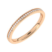 Demi-alliance 29 diamants ronds 0.12 carat or rose 14 carats Carmina